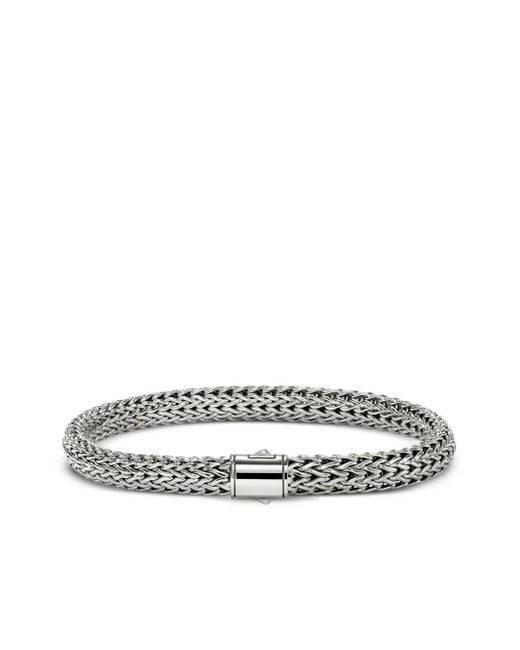 John Hardy Sterling Silver Icon Woven Bracelet White