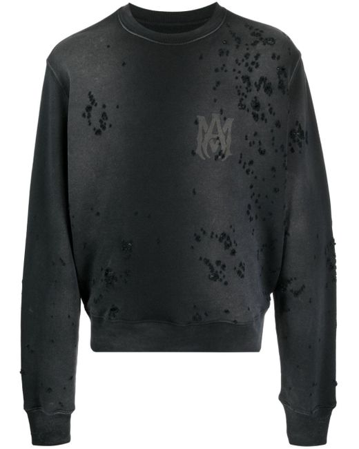 Amiri Black Ma Logo Shotgun Sweatshirt for men