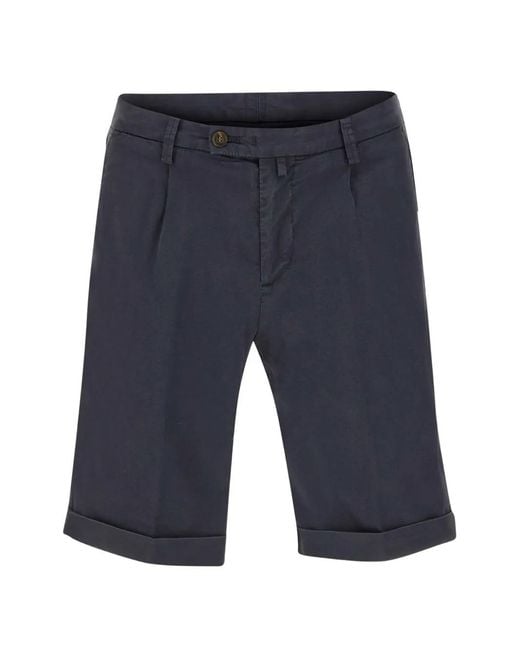 Briglia 1949 Blue Turn-Up Cuff Shorts for men