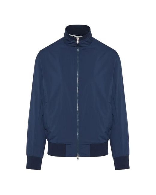 Barba Napoli Blue Zip-Fastening Jacket for men