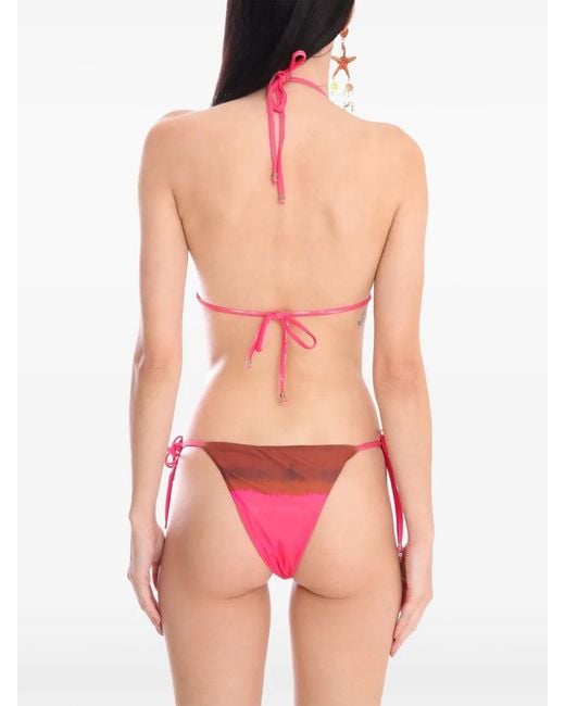 Amir Slama Red X Jade Picon Tie-Dye Bikini