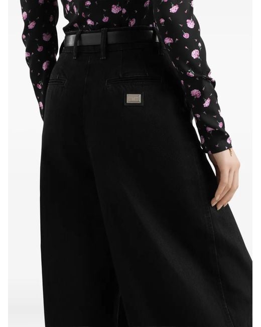 Dolce & Gabbana Black Pleated Jeans
