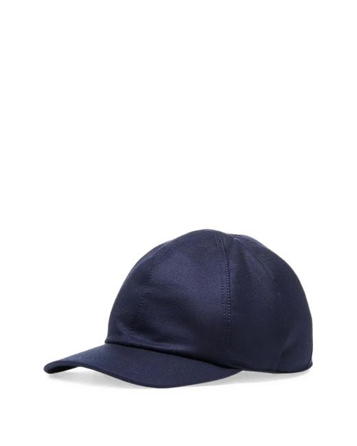 Canali Blue Six-Panel Baseball Cap for men
