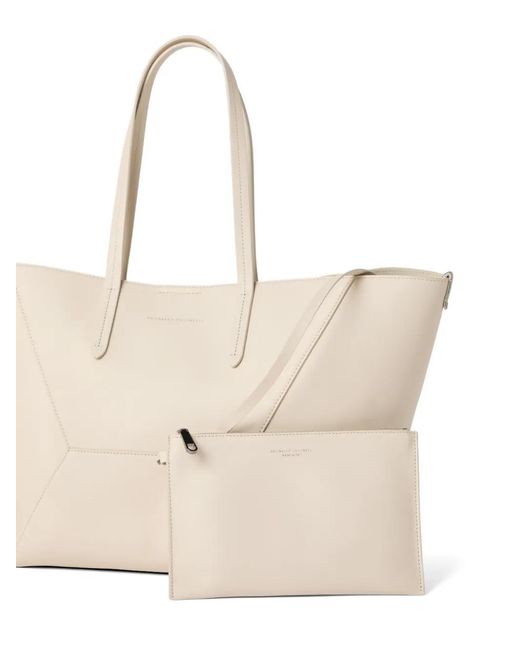 Brunello Cucinelli Natural Leather Shopping Bag