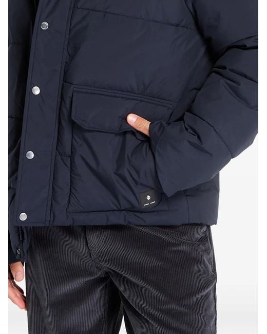 Samsøe & Samsøe Blue Padded Hooded Jacket for men