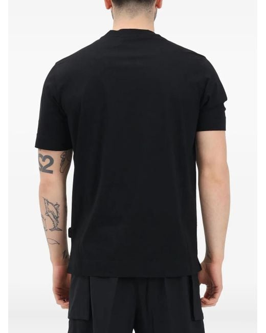Yes London Black Cotton T-Shirt for men