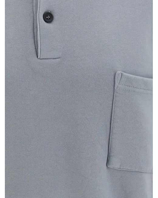 GR10K Gray Replicated 30001 Chest-Pocket Polo Sweatshirt for men
