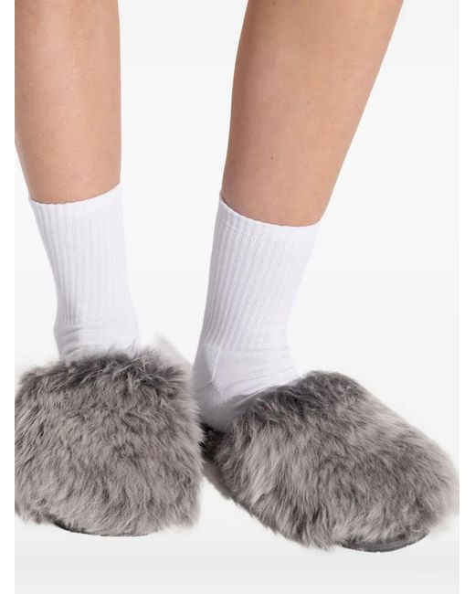 Ugg Gray Ballerinas Mit Fell