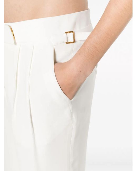 Tom Ford White Straight-Leg-Hose Mit Falten