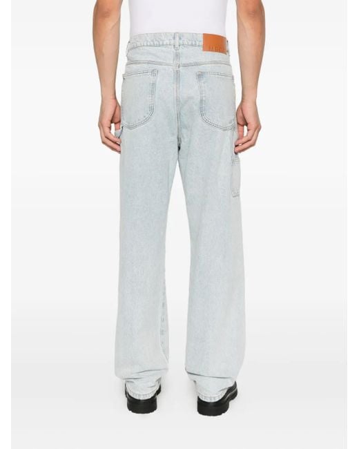 MSGM Blue Cotton Straight Jeans for men