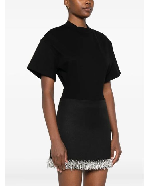 David Koma Black High-Neck Bodysuit