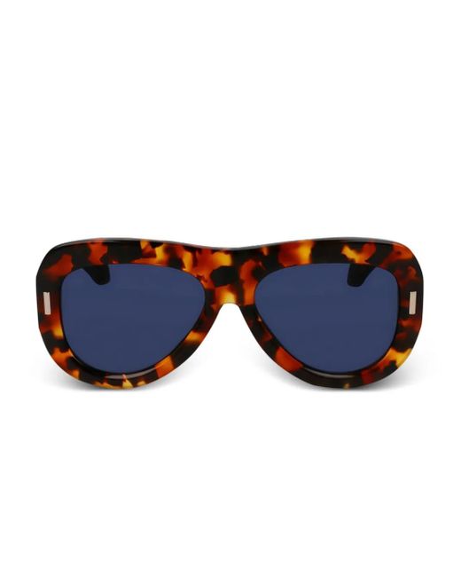 Lunettes De Vue À Effet Écaille De Tortue Ferragamo Eyewear en coloris Blue