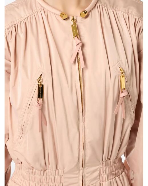 Elisabetta Franchi Pink Rivet-Embellished Voile Jumpsuit