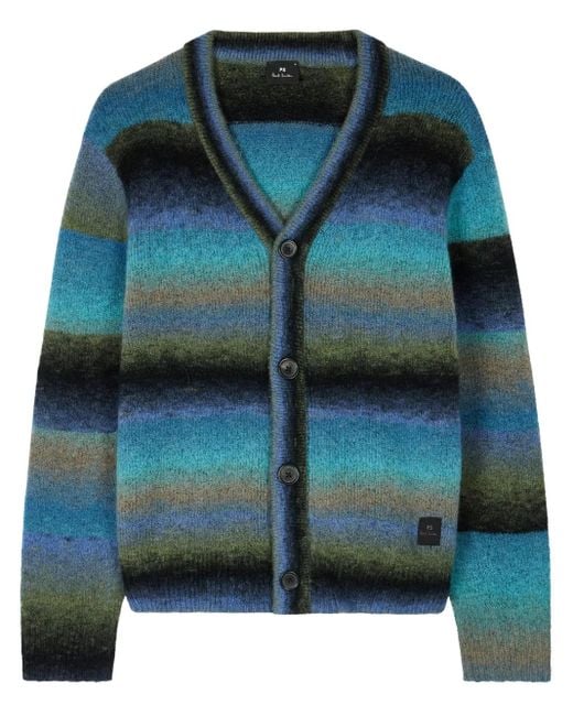 Cárdigan de punto Paul Smith de hombre de color Blue