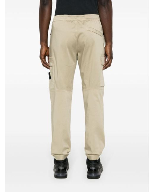 Stone Island Natural Compass-Badge Cargo Pants for men