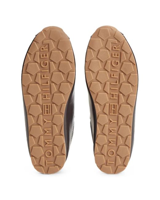 Tommy Hilfiger Brown Monogram Leather Sneakers