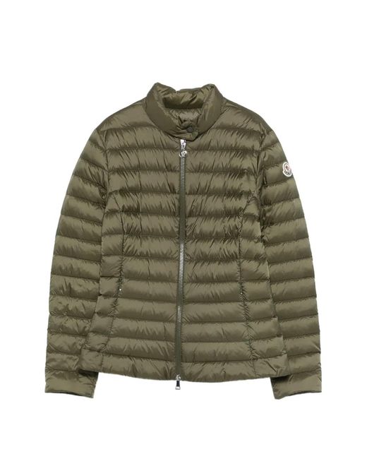 Moncler Green Igelle Logo-Patch Puffer Jacket