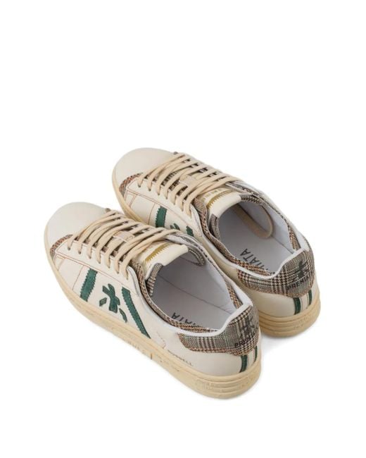 メンズ Premiata Russell 7833 アップリケスニーカー Natural