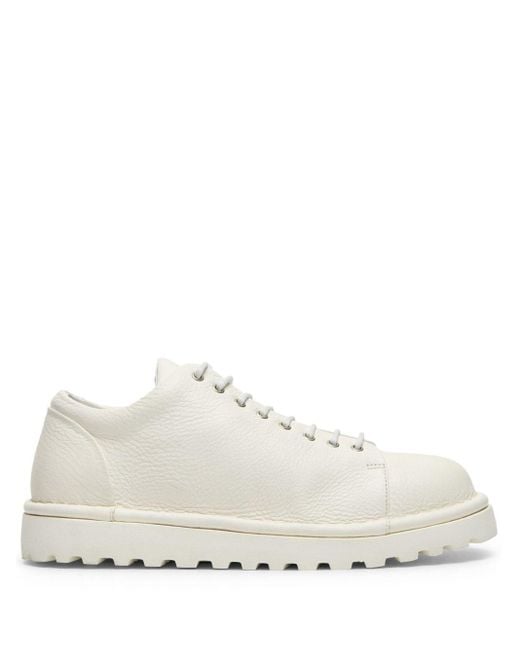 Marsèll White Pallottola Pomice Leather Shoes