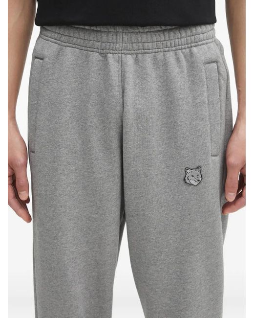 Maison Kitsuné Jogginghose Mit Fuchs-Stickerei in Gray für Herren