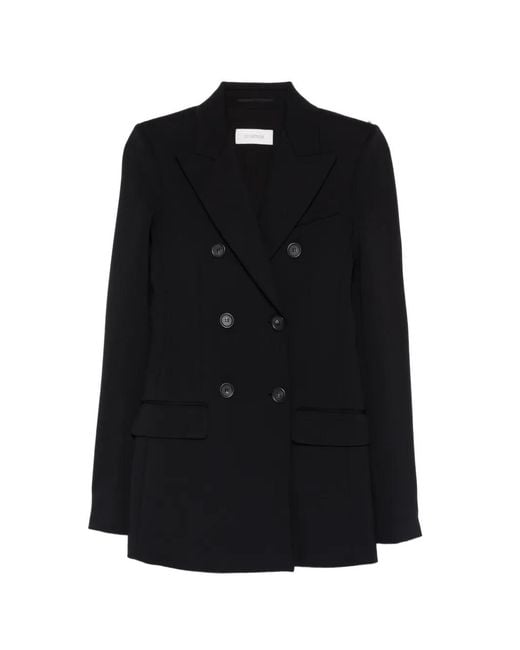 Sportmax Black Double-Breasted Fitted Jacket