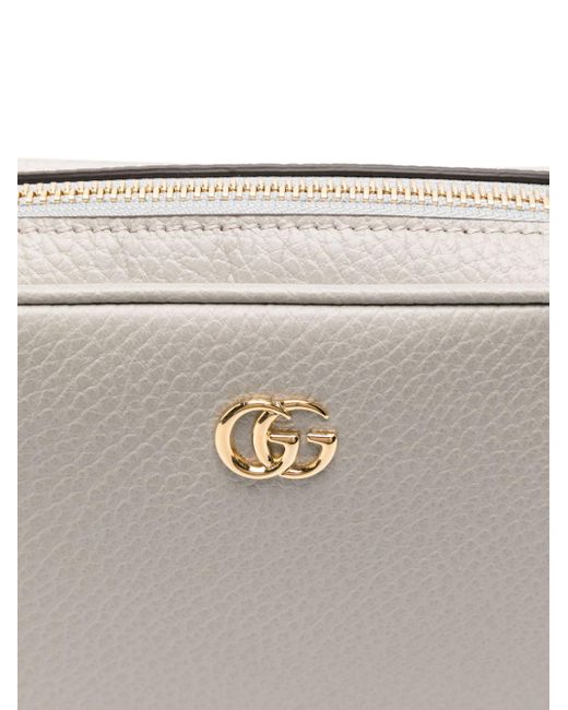 Gucci Gray Mini Gg Marmont Crossbody Bag