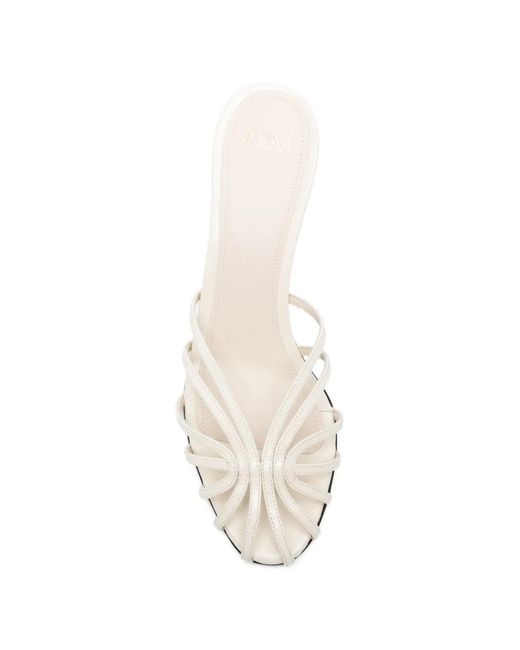 ALEVI White Mel Leather Sandals