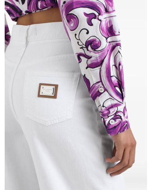 Dolce & Gabbana White Cotton Jeans