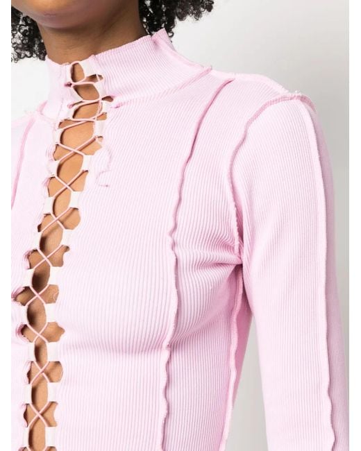 Julfer Cropped Tanktop in het Pink