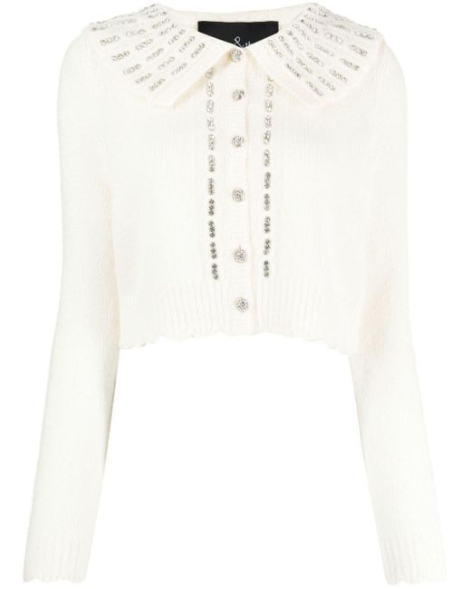 Needle & Thread White Embellished Short Cardigan