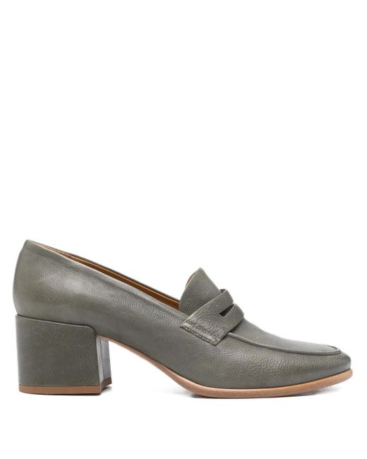 STURLINI FIRENZE Gray 55Mm Block-Heel Penny-Slot Loafers