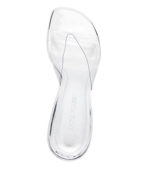 AMINA MUADDI White 90Mm Taylor Glass Slipper Sandals
