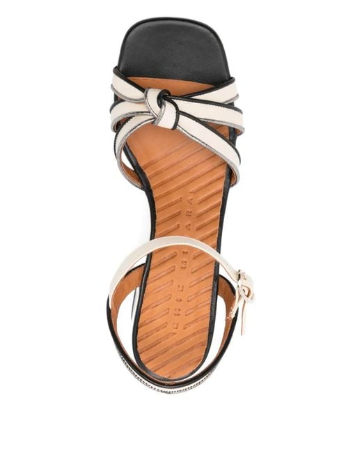 Chie Mihara Metallic Knot Strapped Heeled Sandals