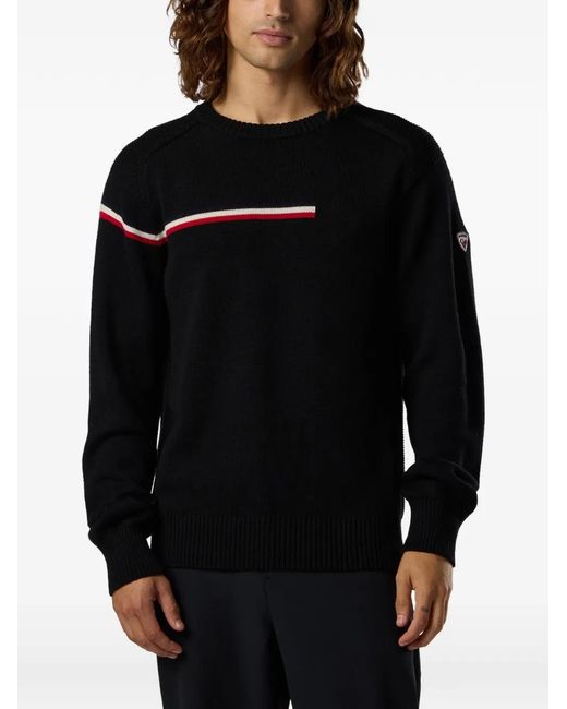 Rossignol Black Odysseus Crew-Neck Sweater for men