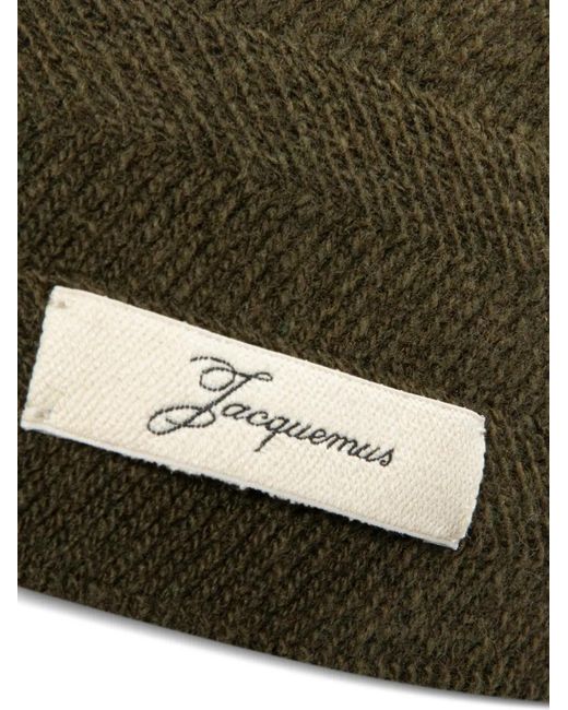 Jacquemus Green Logo Beanie Hat