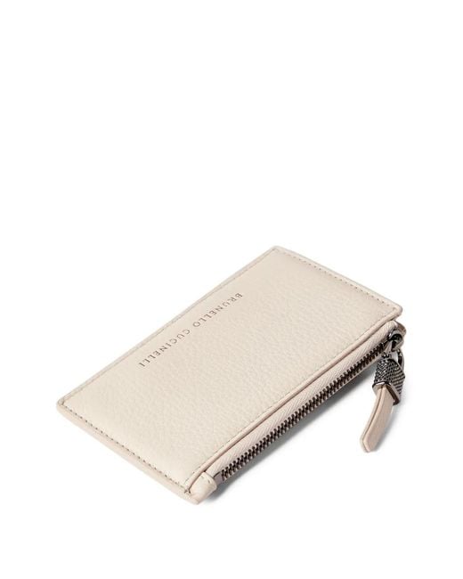 Brunello Cucinelli Natural Leather Credit Card Case