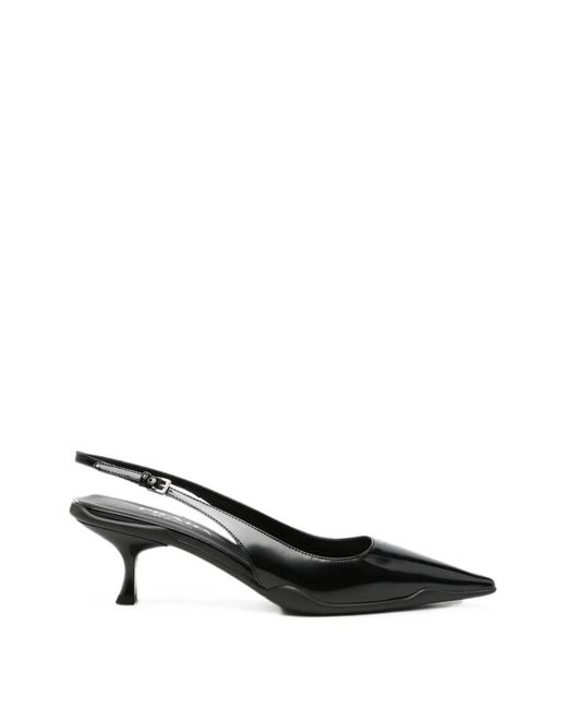 Prada Black Spitze Slingback-Pumps
