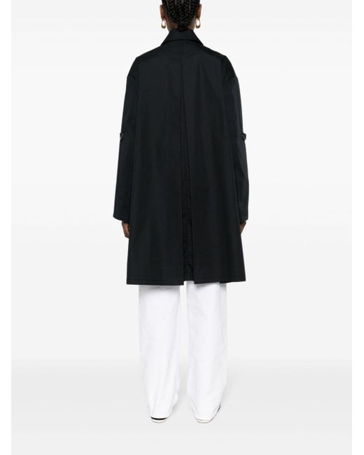 Manteau en coton mélangé à boutonnière croisée Emporio Armani en coloris Black