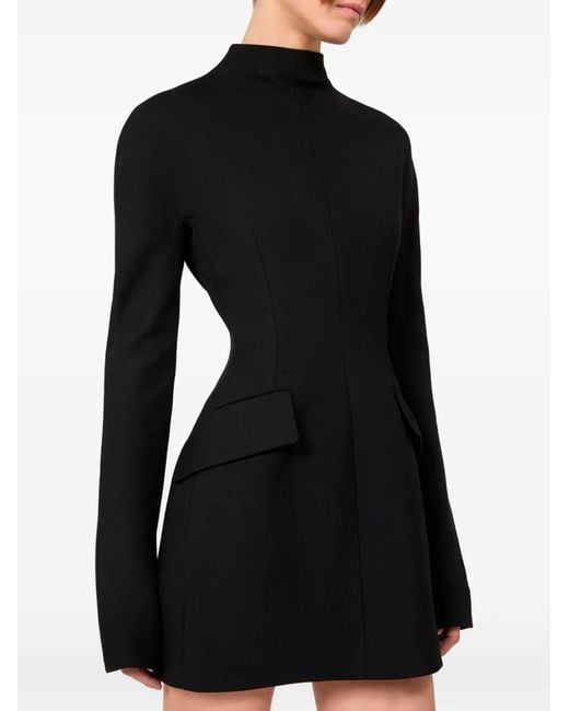 Sportmax Black Long-Sleeve Mini Dress