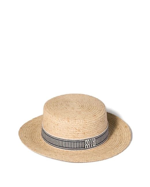 Miu Miu Natural Raffia Hat