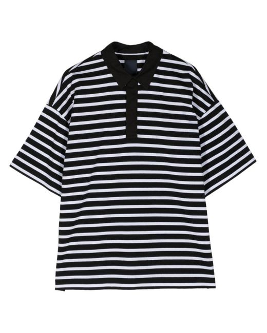 Juun.J Black Striped Cotton T-shirt for men