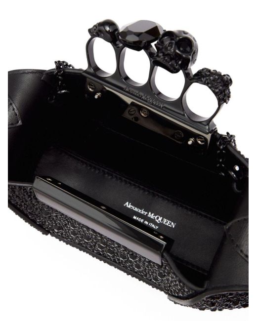 Alexander McQueen Black Mini The Jeweled Handtasche