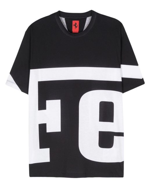 Ferrari T-Shirt mit Logo-Print in Black für Herren