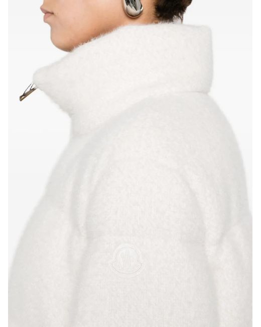 Moncler White Mornas Short Down Jacket