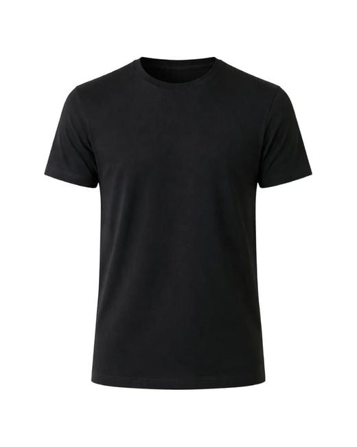 Patrick Assaraf Black T-Shirt À Encolure Ronde for men