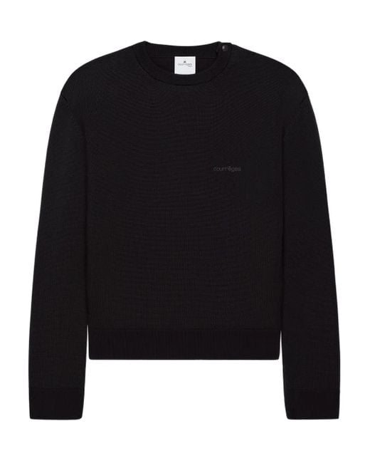Pull À Col Ras De Cou Courreges pour homme en coloris Black
