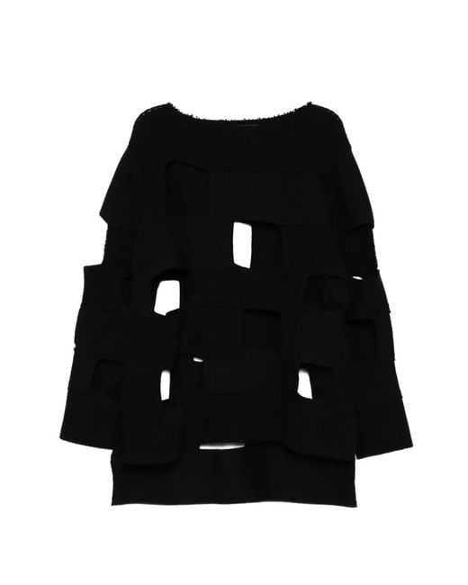 Comme des Garçons Black Openwork Design Jumper for men
