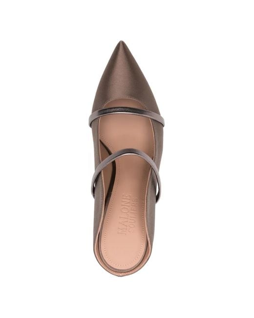 Malone Souliers Brown Double-Strap Pumps
