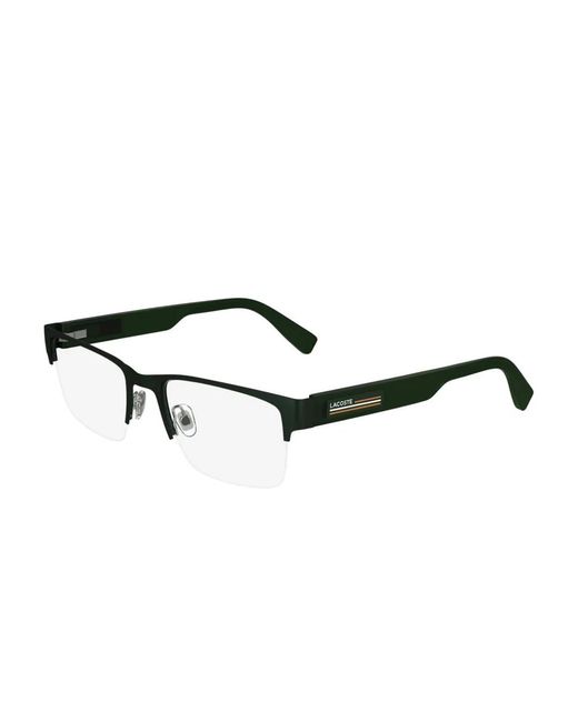 Lacoste Brown Rectangle-Frame Glasses for men