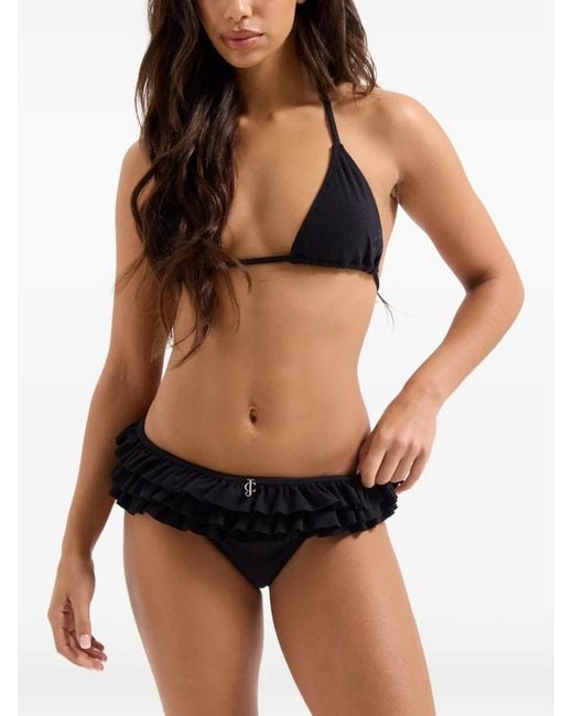 Juicy Couture White Bikini En Éponge À Volants